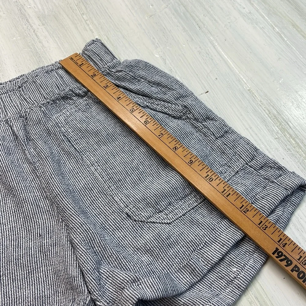 💚5/$25 SALE!💚 Briggs New York Blue Striped Linen Blend Cargo Short Sz S